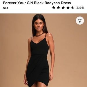 Forever Your Girl- Black Bodycon dress